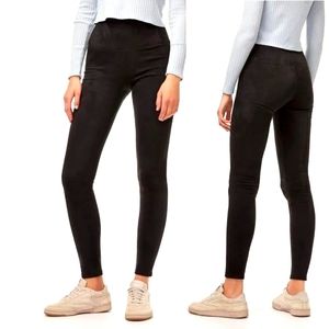 Aritzia Wilfred Free Daria Faux Suede Leggings Black Size M